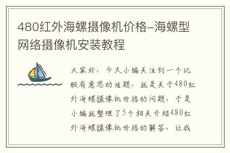 480红外海螺摄像机价格-海螺型网络摄像机安装教程