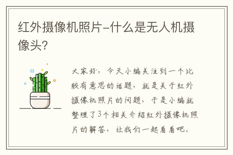 红外摄像机照片-什么是无人机摄像头？