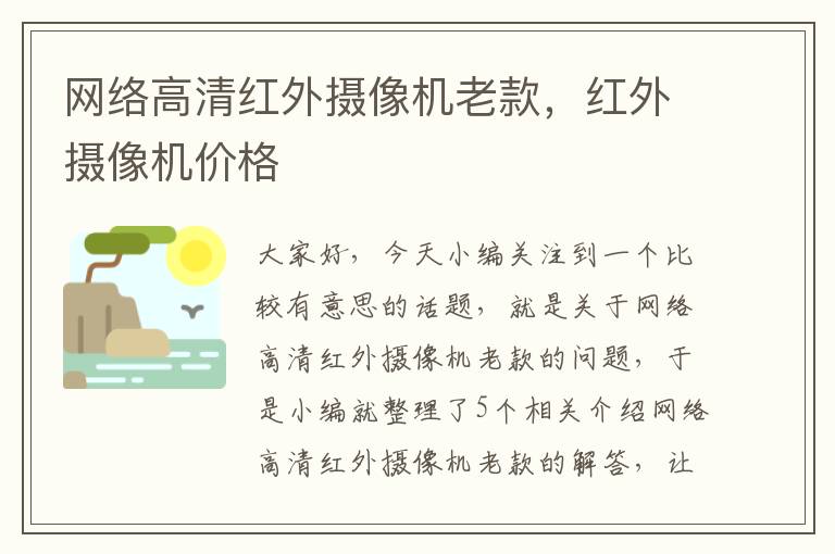 网络高清红外摄像机老款，红外摄像机价格