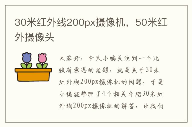 30米红外线200px摄像机，50米红外摄像头