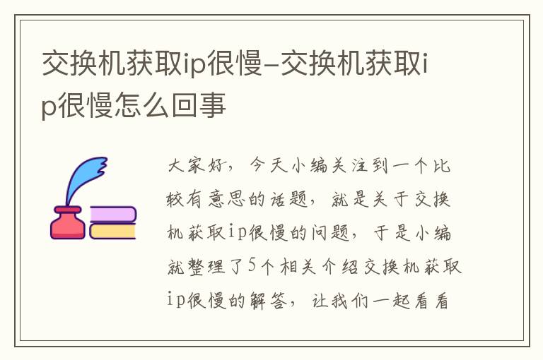 交换机获取ip很慢-交换机获取ip很慢怎么回事