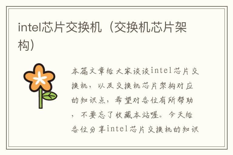 intel芯片交换机（交换机芯片架构）