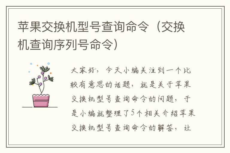 苹果交换机型号查询命令（交换机查询序列号命令）