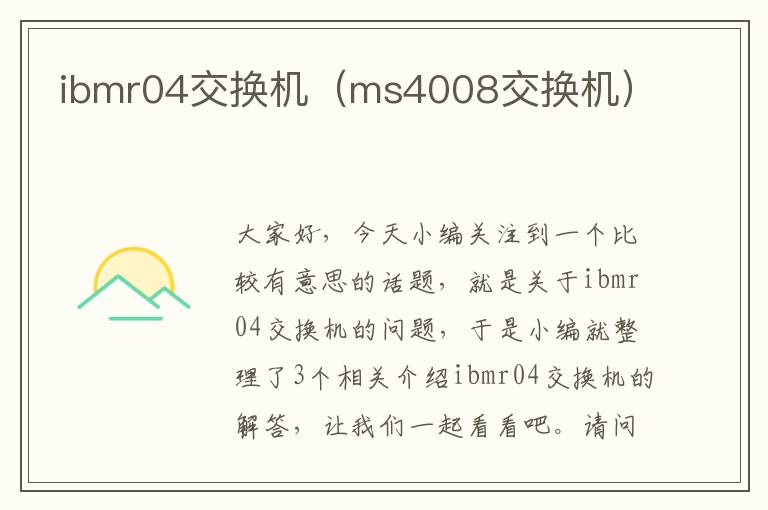 ibmr04交换机（ms4008交换机）