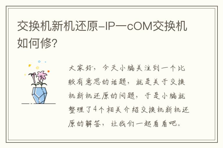 交换机新机还原-IP一cOM交换机如何修？