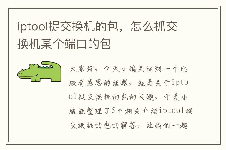 iptool捉交换机的包，怎么抓交换机某个端口的包