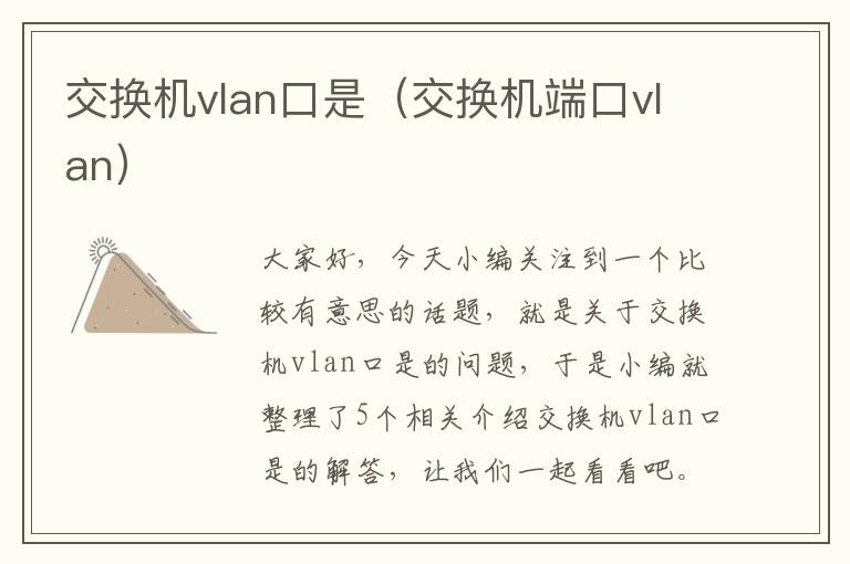 交换机vlan口是（交换机端口vlan）