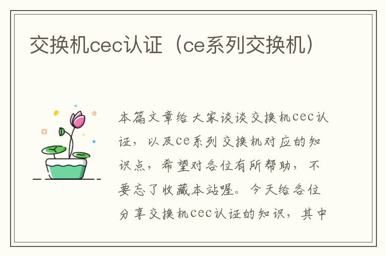 交换机cec认证（ce系列交换机）