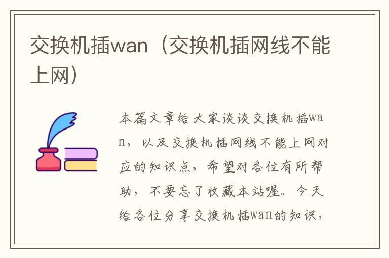 交换机插wan（交换机插网线不能上网）