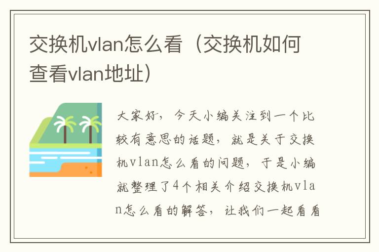 交换机vlan怎么看（交换机如何查看vlan地址）