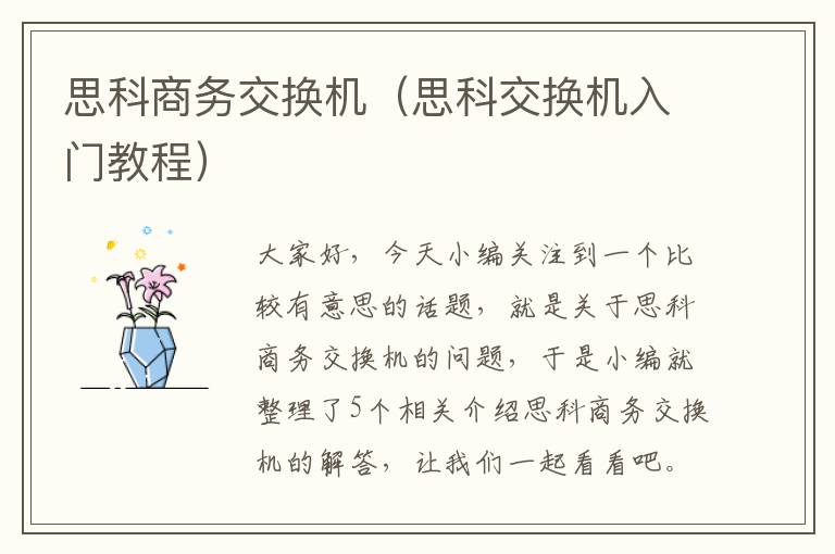 思科商务交换机（思科交换机入门教程）