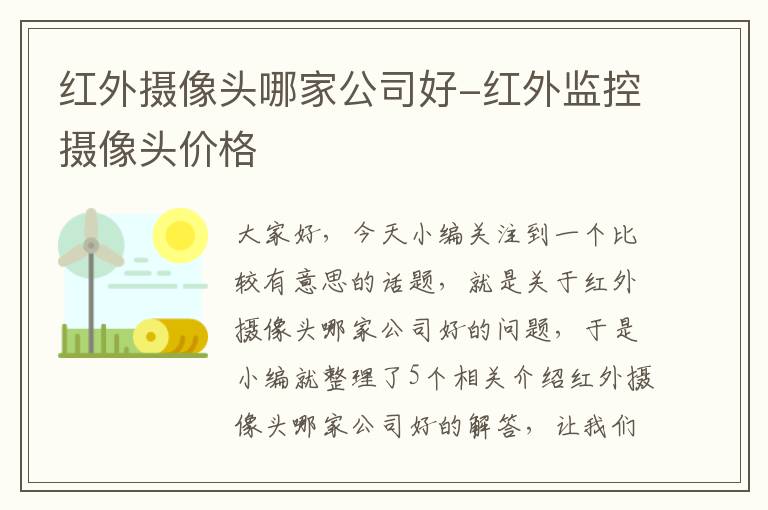 红外摄像头哪家公司好-红外监控摄像头价格