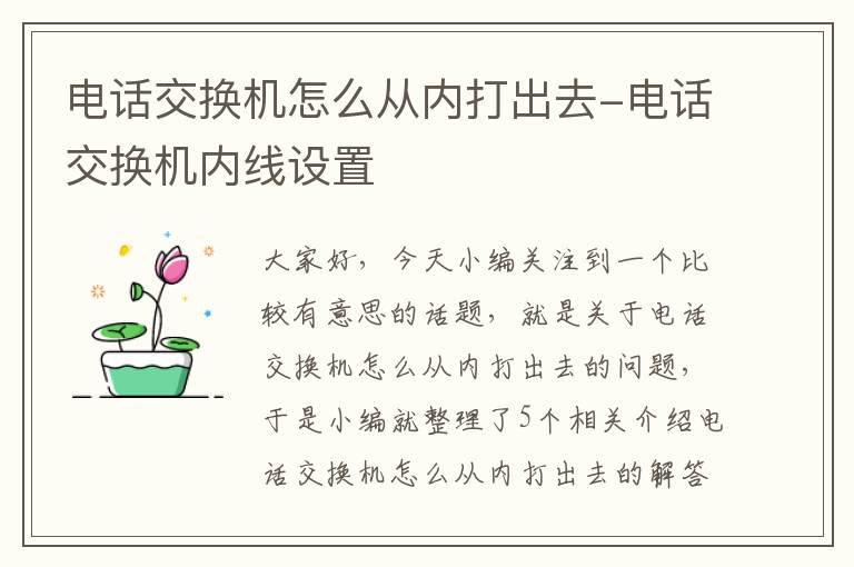 电话交换机怎么从内打出去-电话交换机内线设置