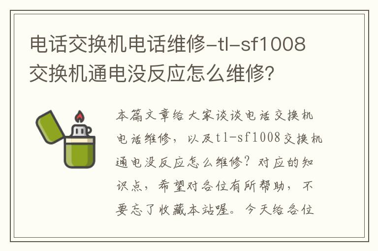 电话交换机电话维修-tl-sf1008交换机通电没反应怎么维修？