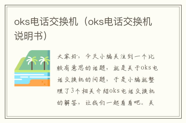 oks电话交换机（oks电话交换机说明书）