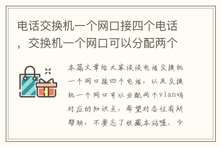 电话交换机一个网口接四个电话，交换机一个网口可以分配两个vlan吗