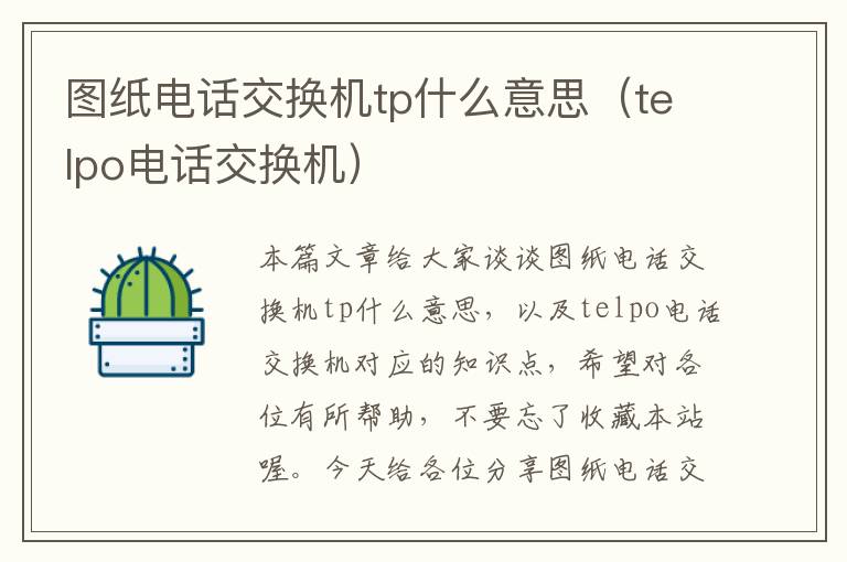 图纸电话交换机tp什么意思（telpo电话交换机）