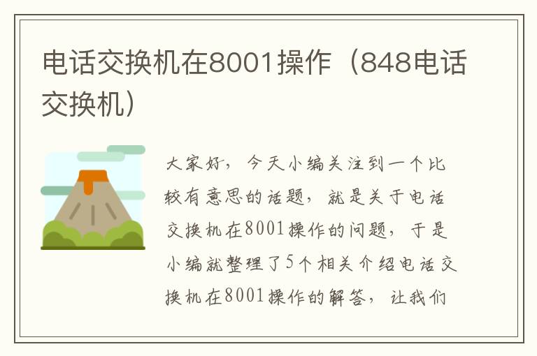 电话交换机在8001操作（848电话交换机）