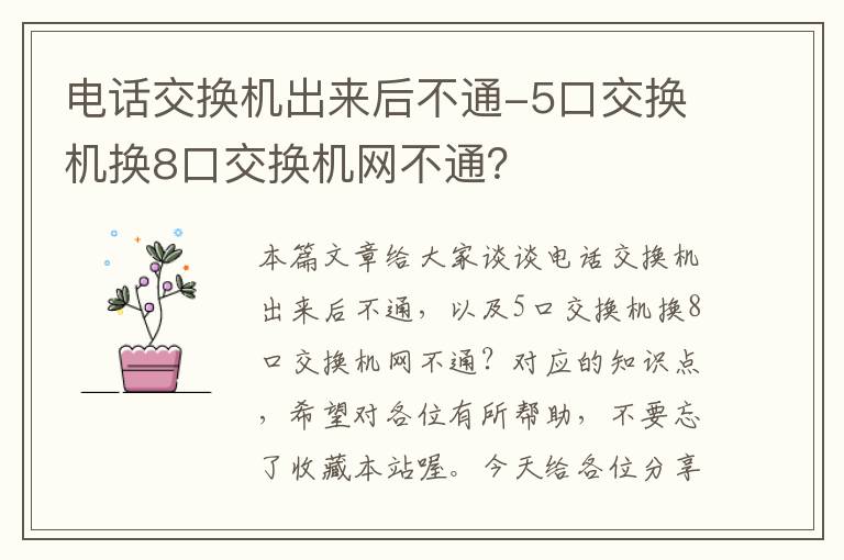 电话交换机出来后不通-5口交换机换8口交换机网不通？