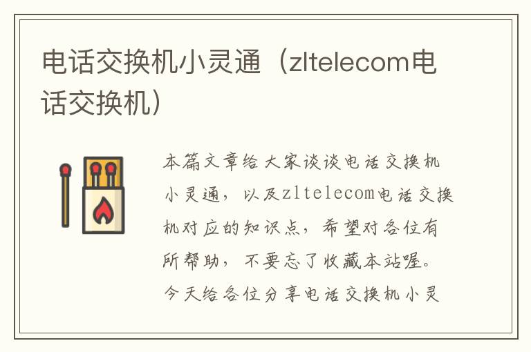 电话交换机小灵通（zltelecom电话交换机）