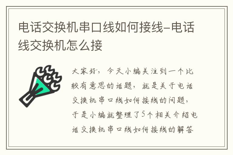 电话交换机串口线如何接线-电话线交换机怎么接