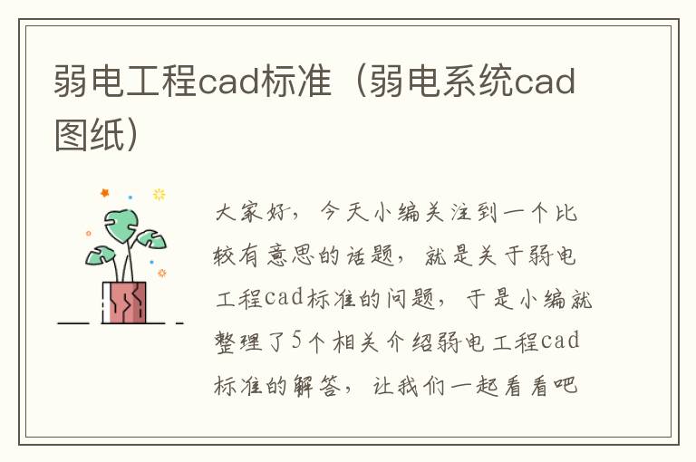 弱电工程cad标准（弱电系统cad图纸）