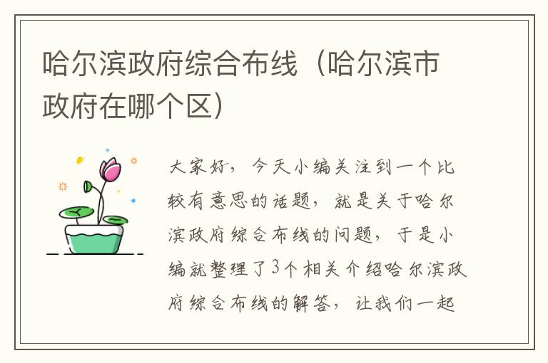 哈尔滨政府综合布线（哈尔滨市政府在哪个区）