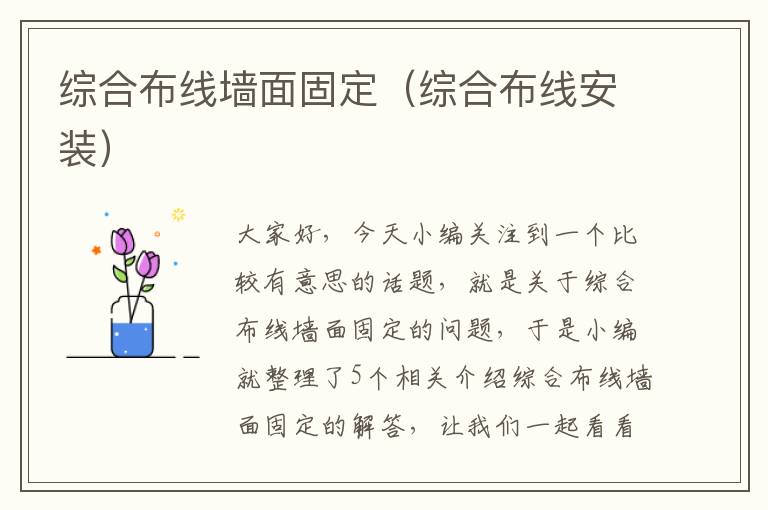 综合布线墙面固定（综合布线安装）