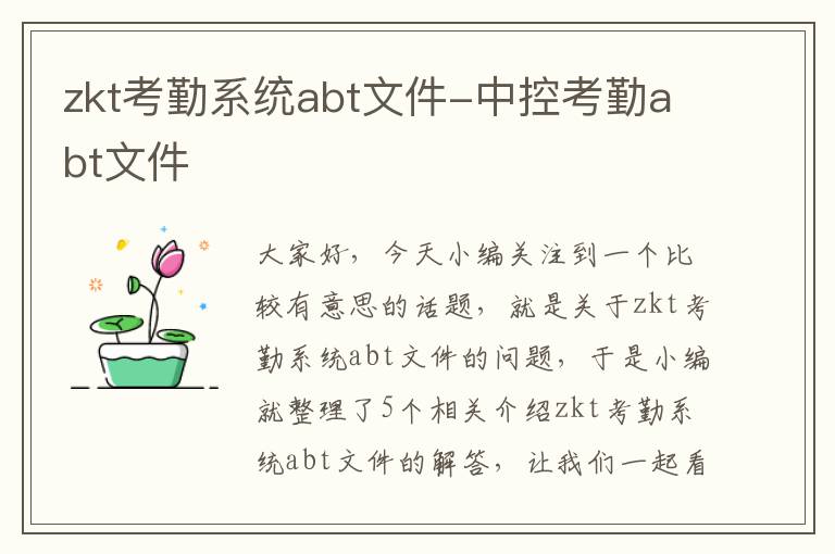 zkt考勤系统abt文件-中控考勤abt文件