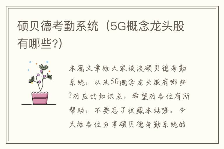 硕贝德考勤系统（5G概念龙头股有哪些?）