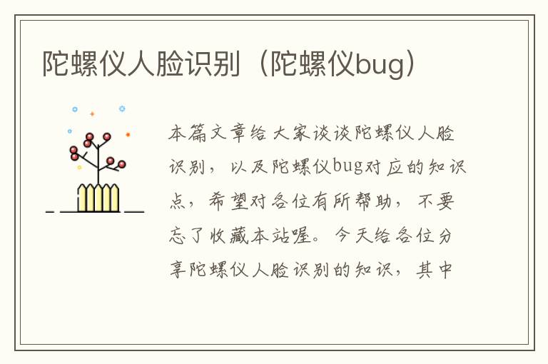 陀螺仪人脸识别（陀螺仪bug）