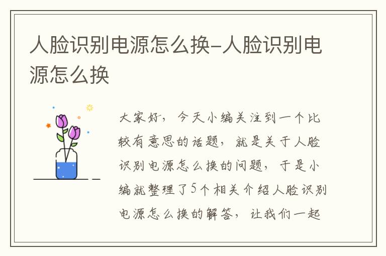 人脸识别电源怎么换-人脸识别电源怎么换