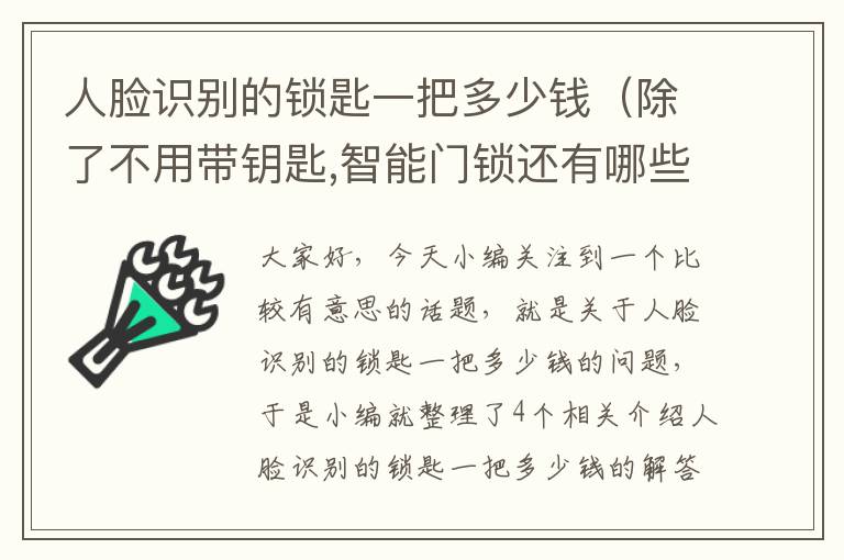 人脸识别的锁匙一把多少钱（除了不用带钥匙,智能门锁还有哪些优势?）