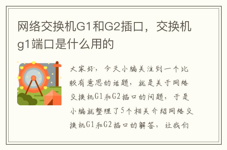 网络交换机G1和G2插口，交换机g1端口是什么用的