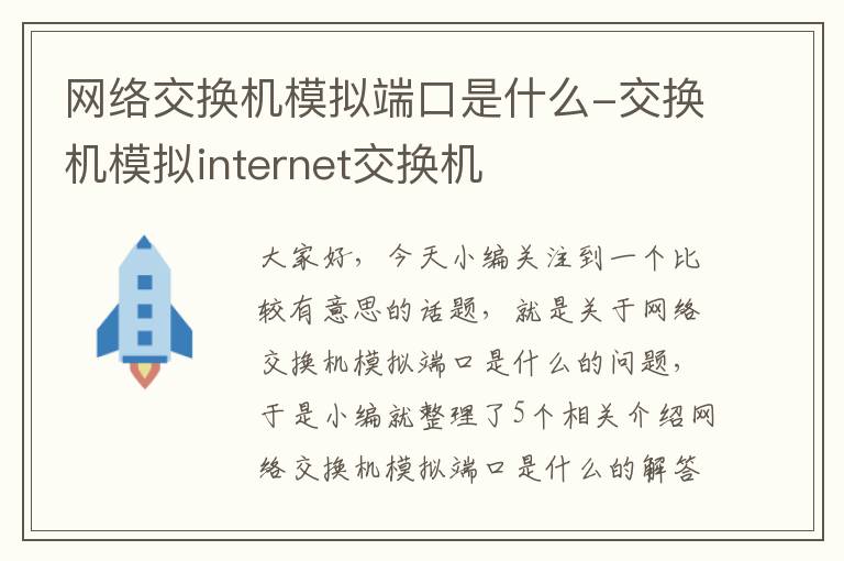 网络交换机模拟端口是什么-交换机模拟internet交换机