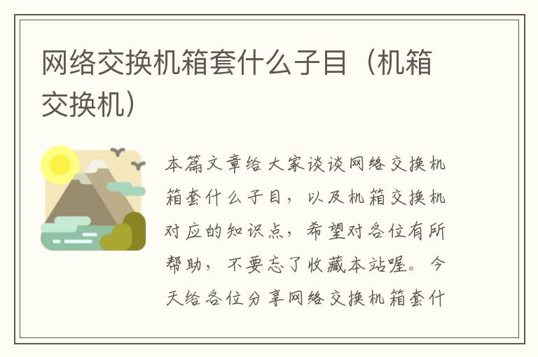 网络交换机箱套什么子目（机箱交换机）