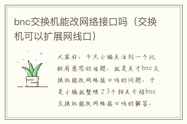 bnc交换机能改网络接口吗（交换机可以扩展网线口）