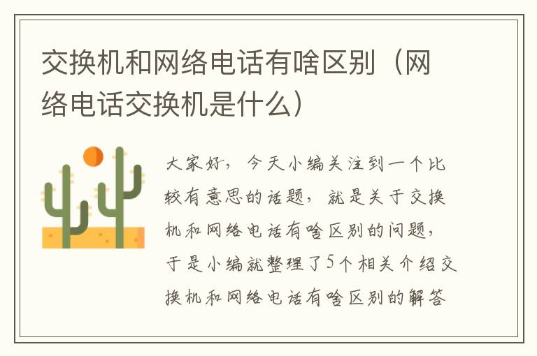 交换机和网络电话有啥区别（网络电话交换机是什么）