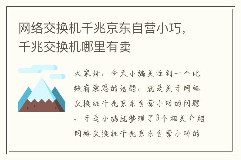 网络交换机千兆京东自营小巧，千兆交换机哪里有卖