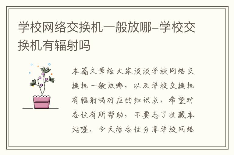 学校网络交换机一般放哪-学校交换机有辐射吗