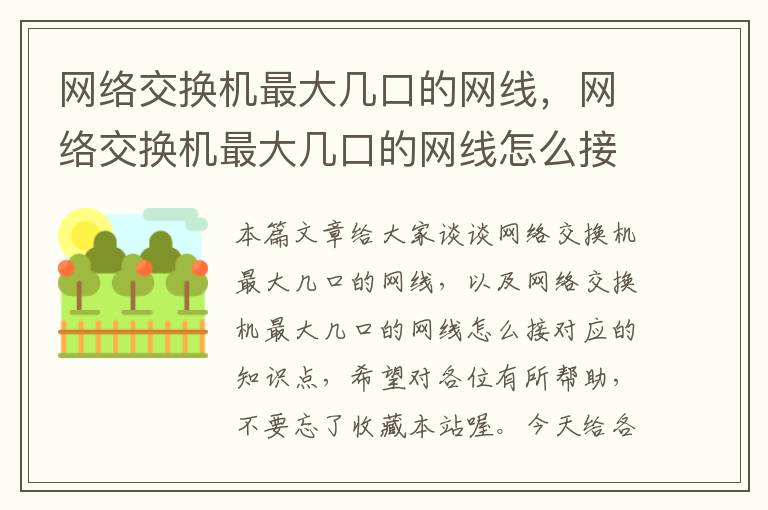 网络交换机最大几口的网线，网络交换机最大几口的网线怎么接