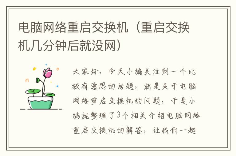 电脑网络重启交换机（重启交换机几分钟后就没网）